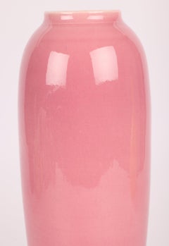 Ault Arts & Crafts Pink Glazed Tall Bulbous Art Pottery Vase