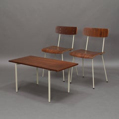AUPING Bedroom Chairs and Table in Teak - Netherlands, 1950's