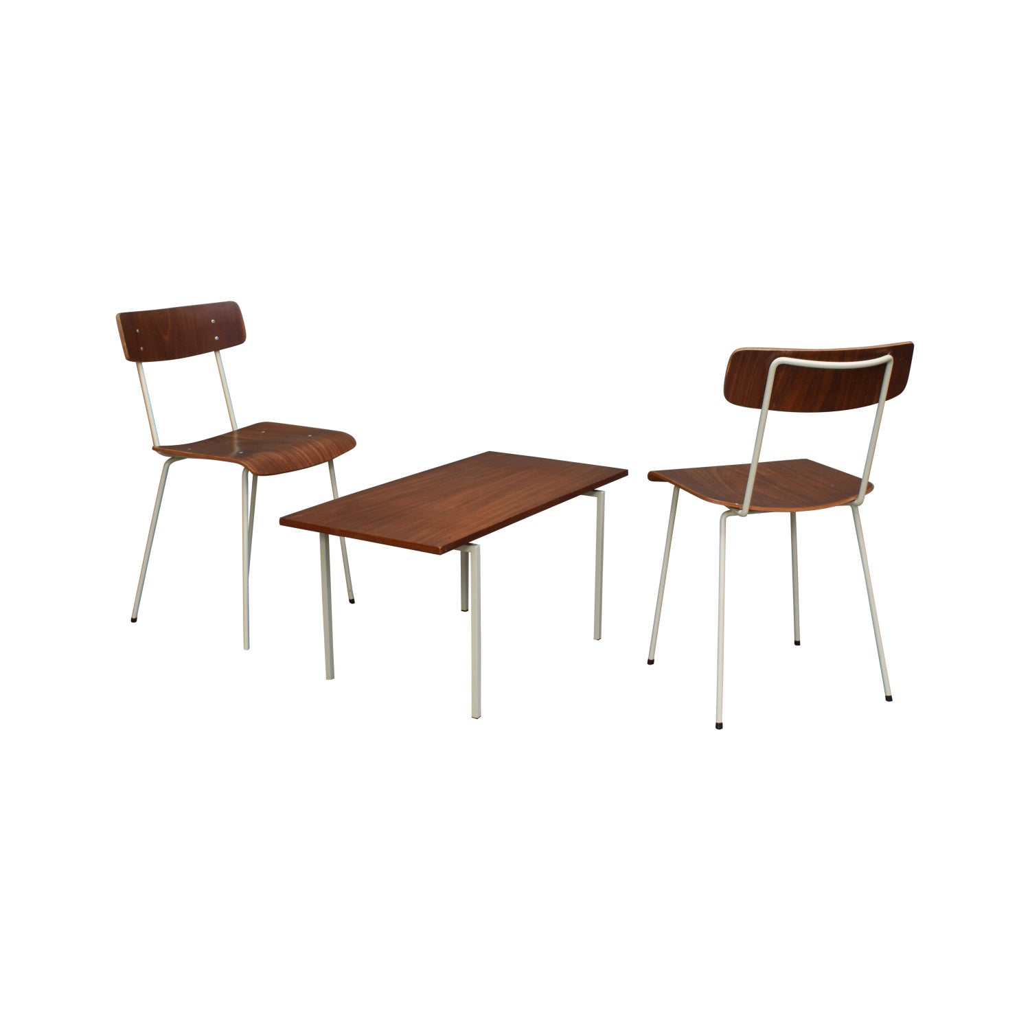 Auping Bedroom Chairs And Table In Teak Netherlands 1950 S
