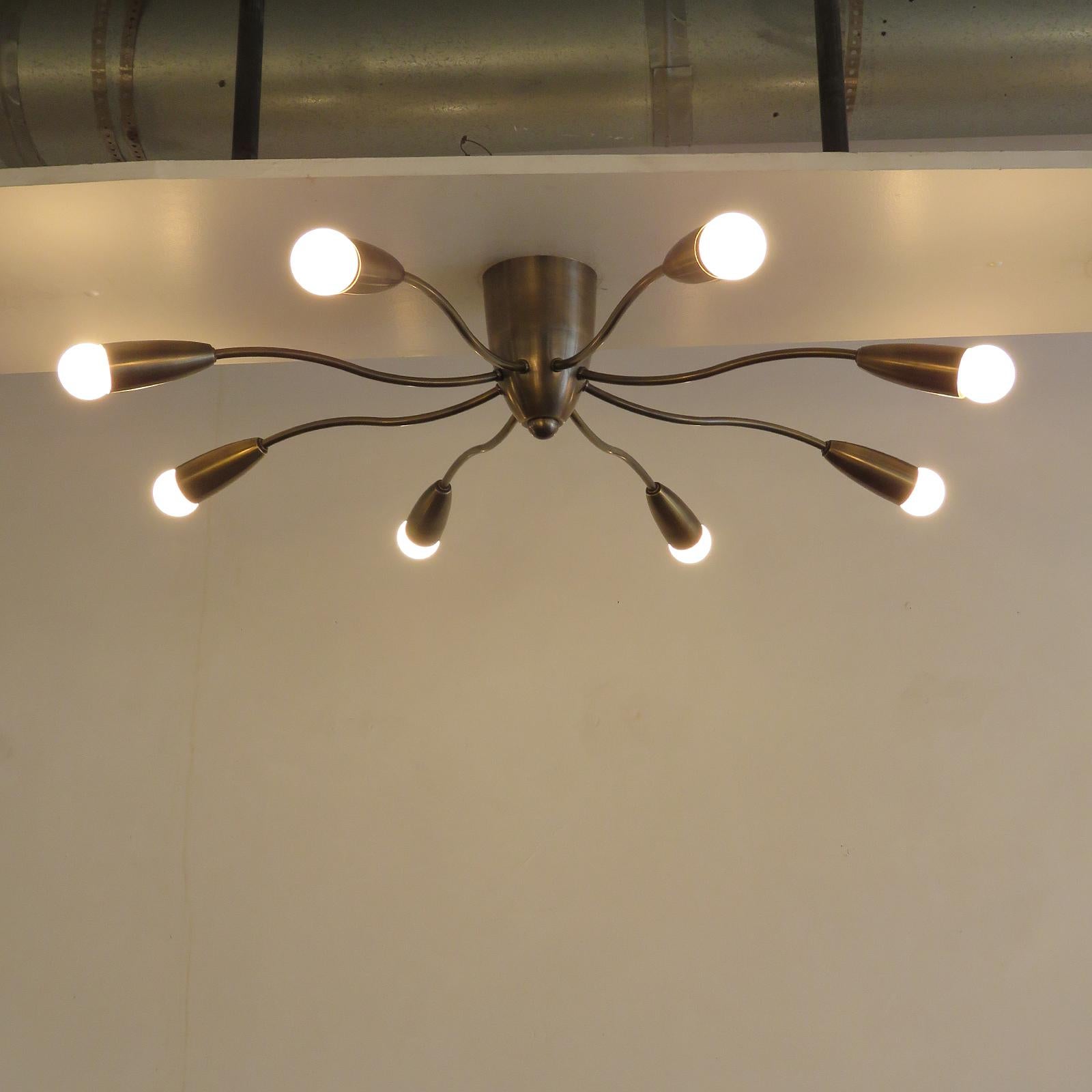 Brass Aura-30 Flushmount Light by Gallery L7 For Sale