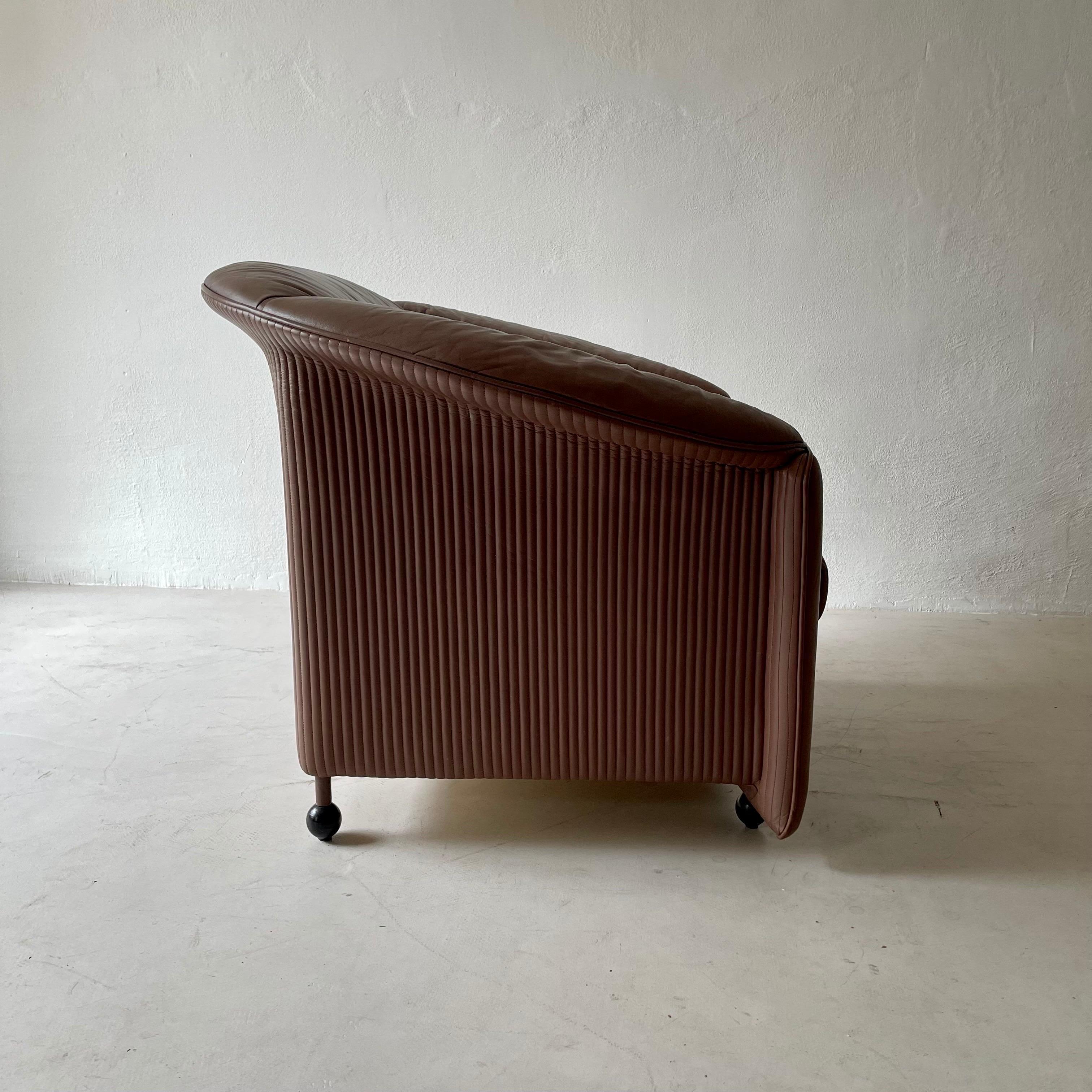 Leather Aura Club Chair by Paolo Piva for Wittmann For Sale