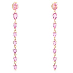 Aura Diamond 14K (or 18k upon request) Yellow Gold Infinity Drop Earrings