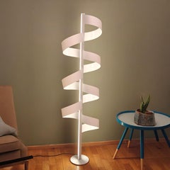Aura Floor Lamp No1  of 30 Handmade Limited Edition LED Spiral Light in Aluminum