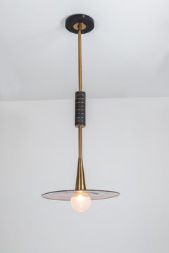 Aura-Pendelleuchte aus mundgeblasenem Glas, Marmor und Messing, Kalin Asenov