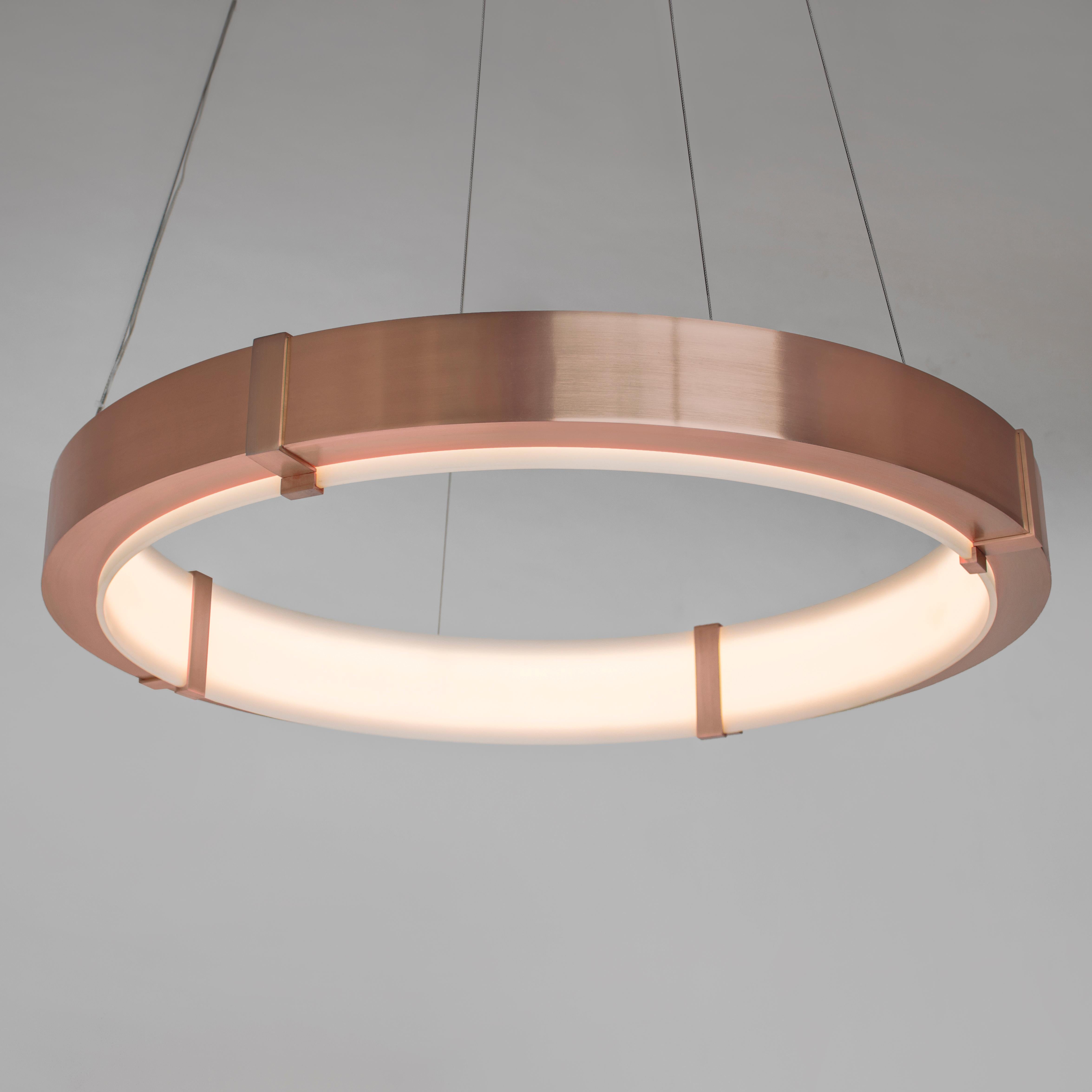 Plated Aura LED Pendant, 36 Inch For Sale