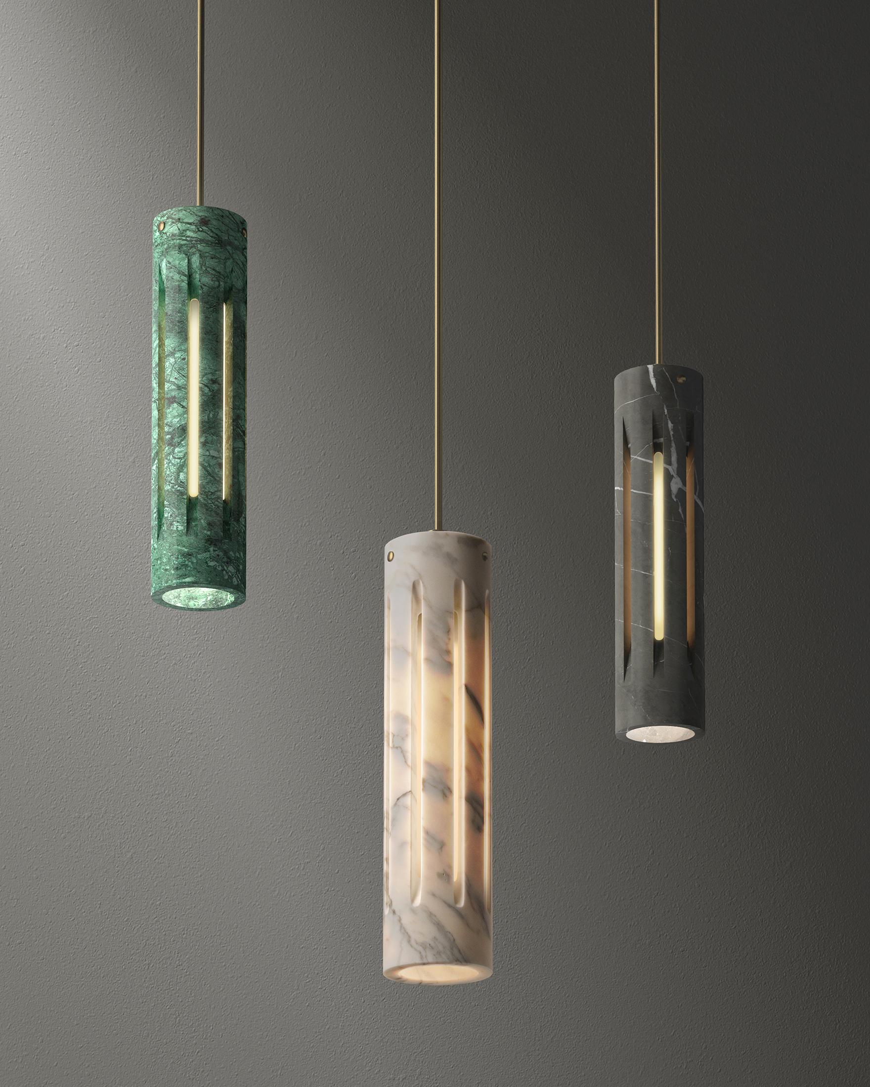 Other Aura Marble Lantern Pendant Lamp by Etamorph For Sale