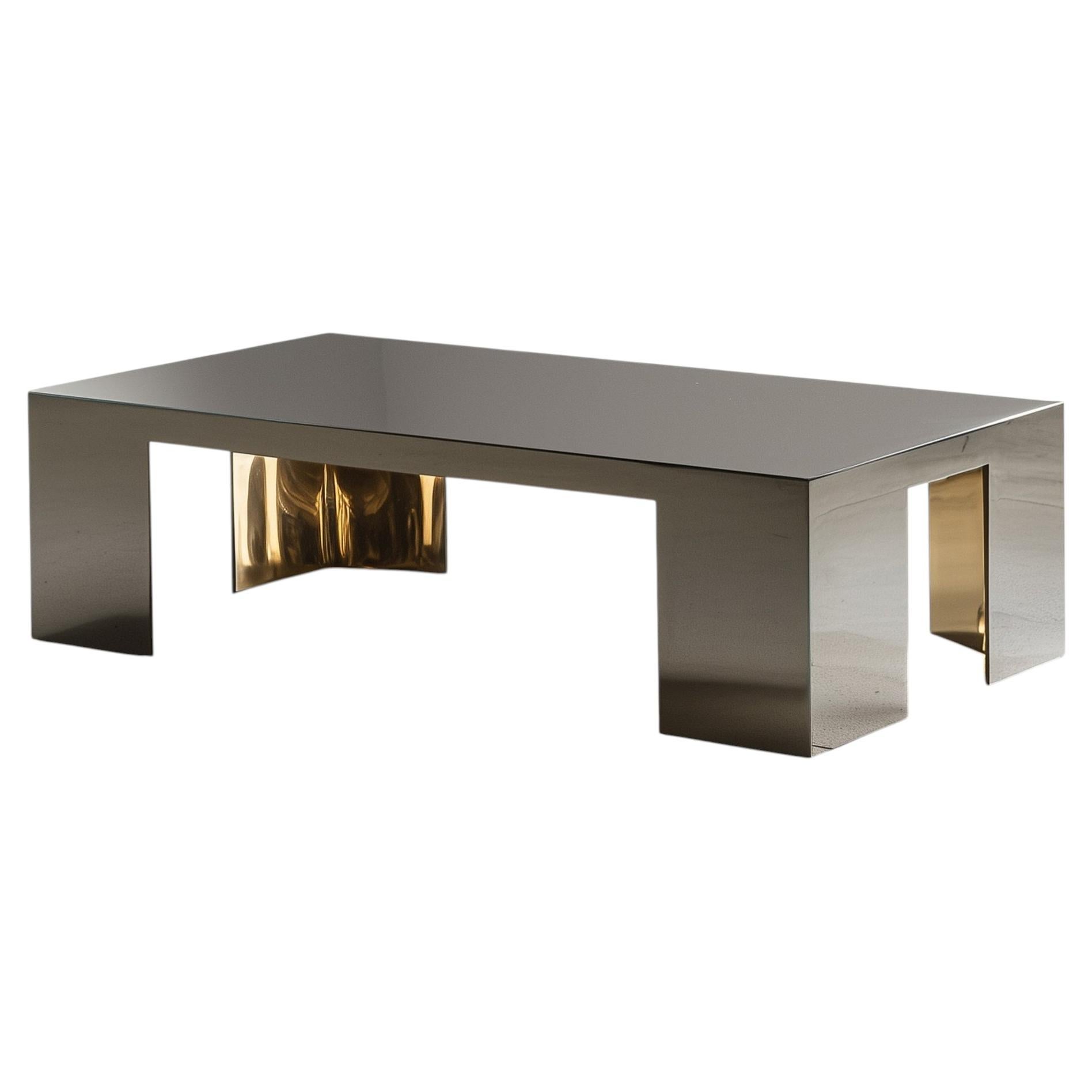 AURA, mesa de centro minimalista y moderna, diseño contemporáneo