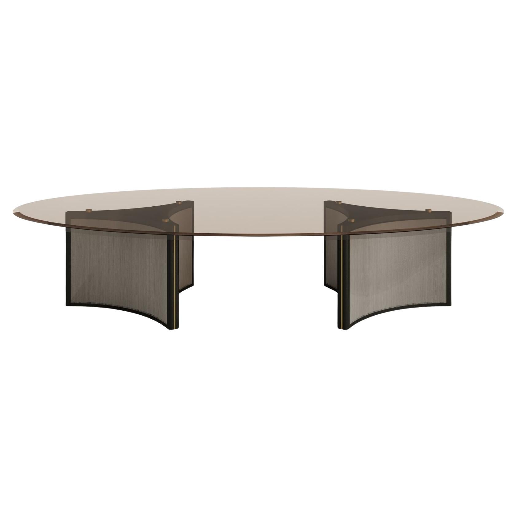 Mesa de centro moderna ovalada AURA