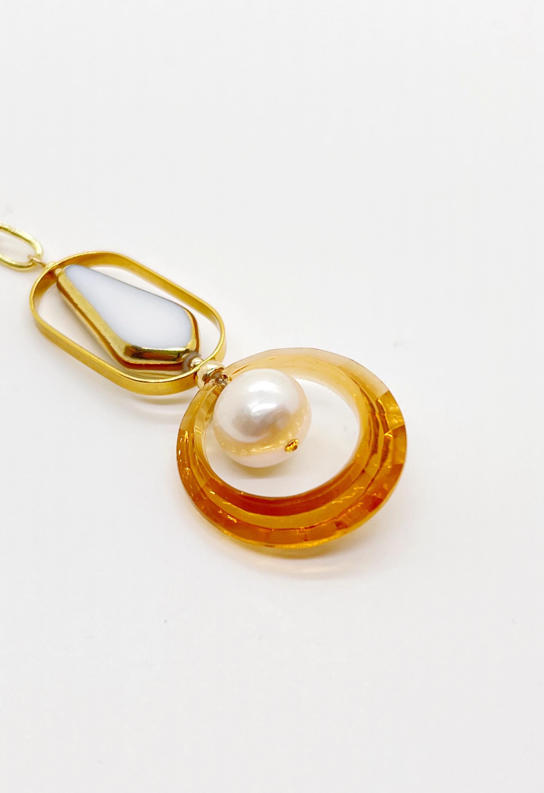 Artista Collana con catena di perle Aura in vendita