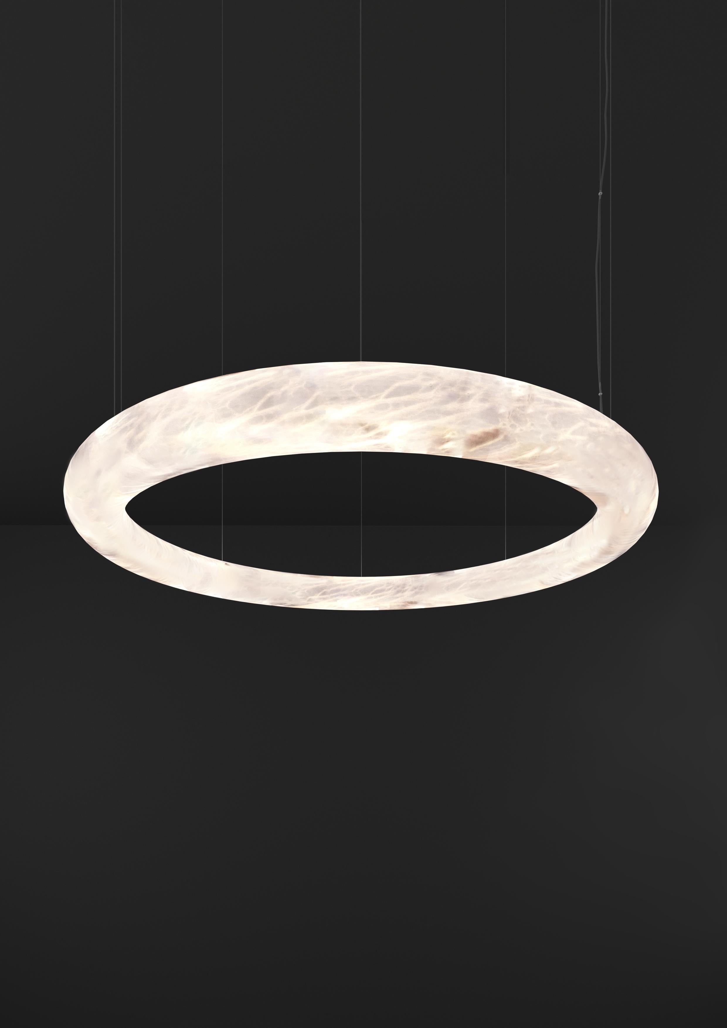Aura Pendant Light 105 by Alabastro Italiano
Dimensions: Ø 105 x H 8 cm.
Materials: Glass, cable, brushed black metal.
Other finishes available. Please contact us.

2 x Strip LED, 141 Watt 14126 Lumen, 24 V, 3000 K.

All our lamps can be