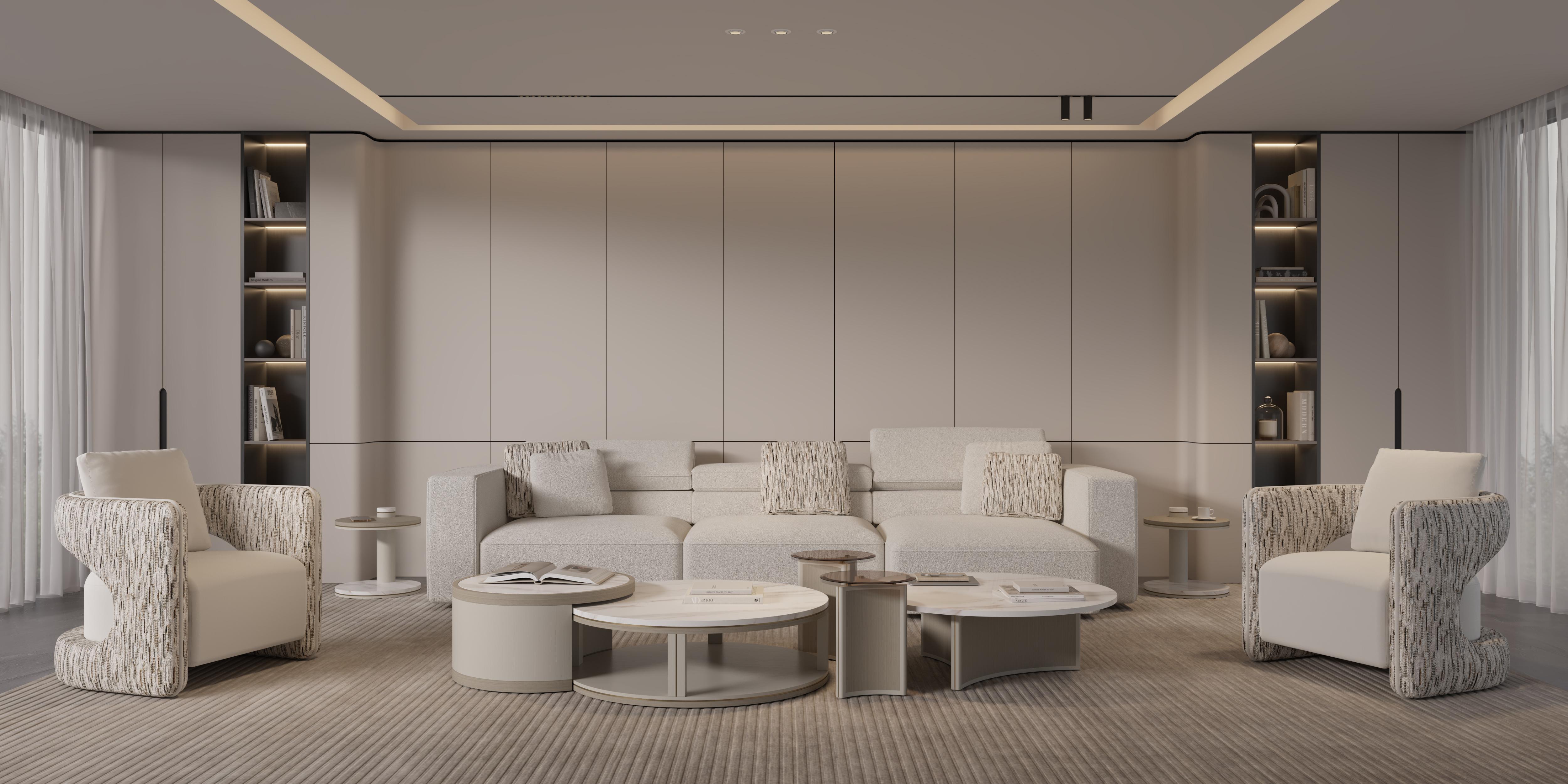 Mesa de centro moderna redonda AURA Siglo XXI y contemporáneo en venta