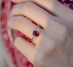 ”Aura” Ruby And Diamond Engagement Ring