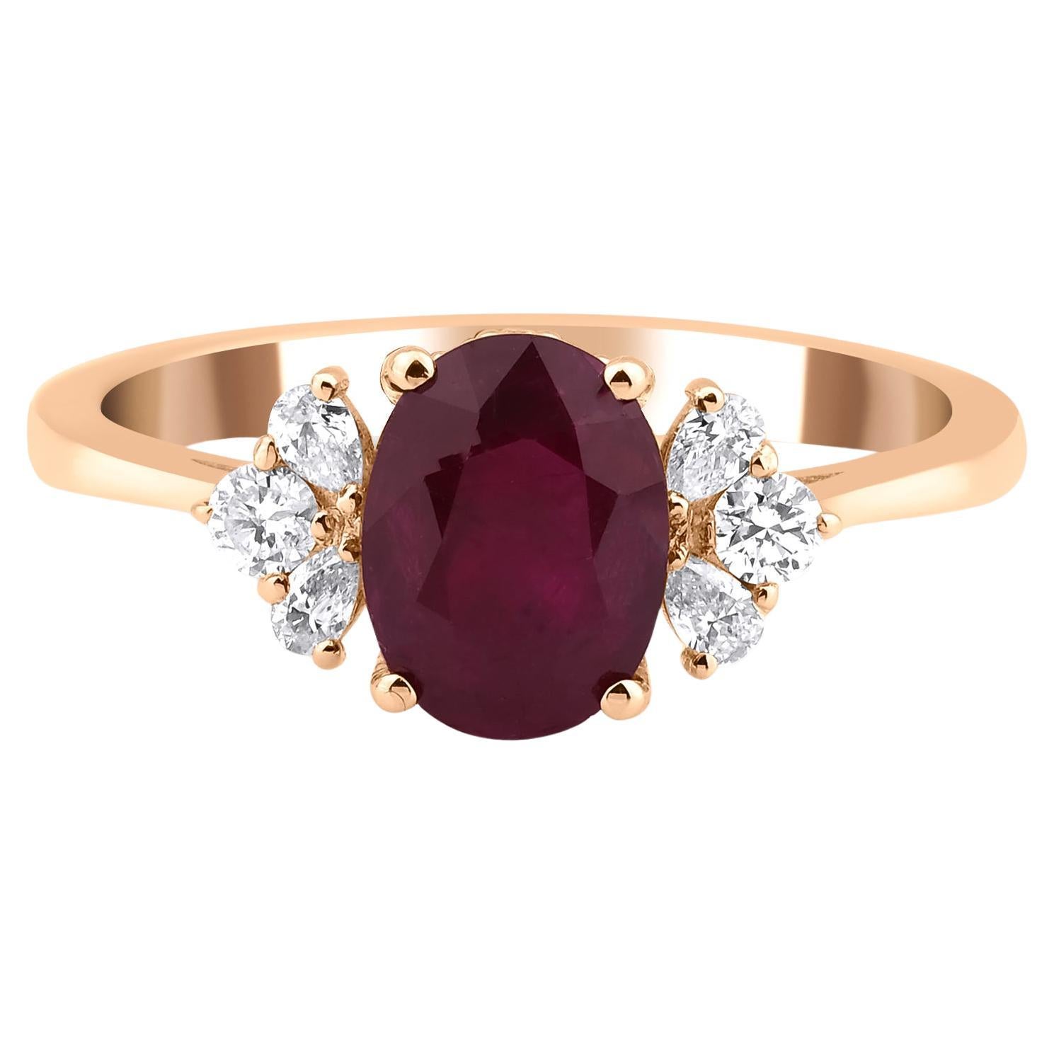 ”Aura” Ruby And Diamond Engagement Ring
