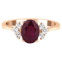 ”Aura” Ruby And Diamond Engagement Ring