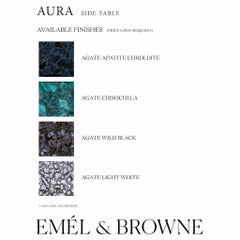 Aura Side Table of Gemstone Wild-Black and Brass, Made in Italy