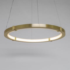 Aura Slim Pendant, Satin Brass 36 Inch