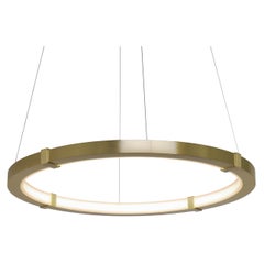 Aura Slim Pendant, Satin Brass 36 Inch