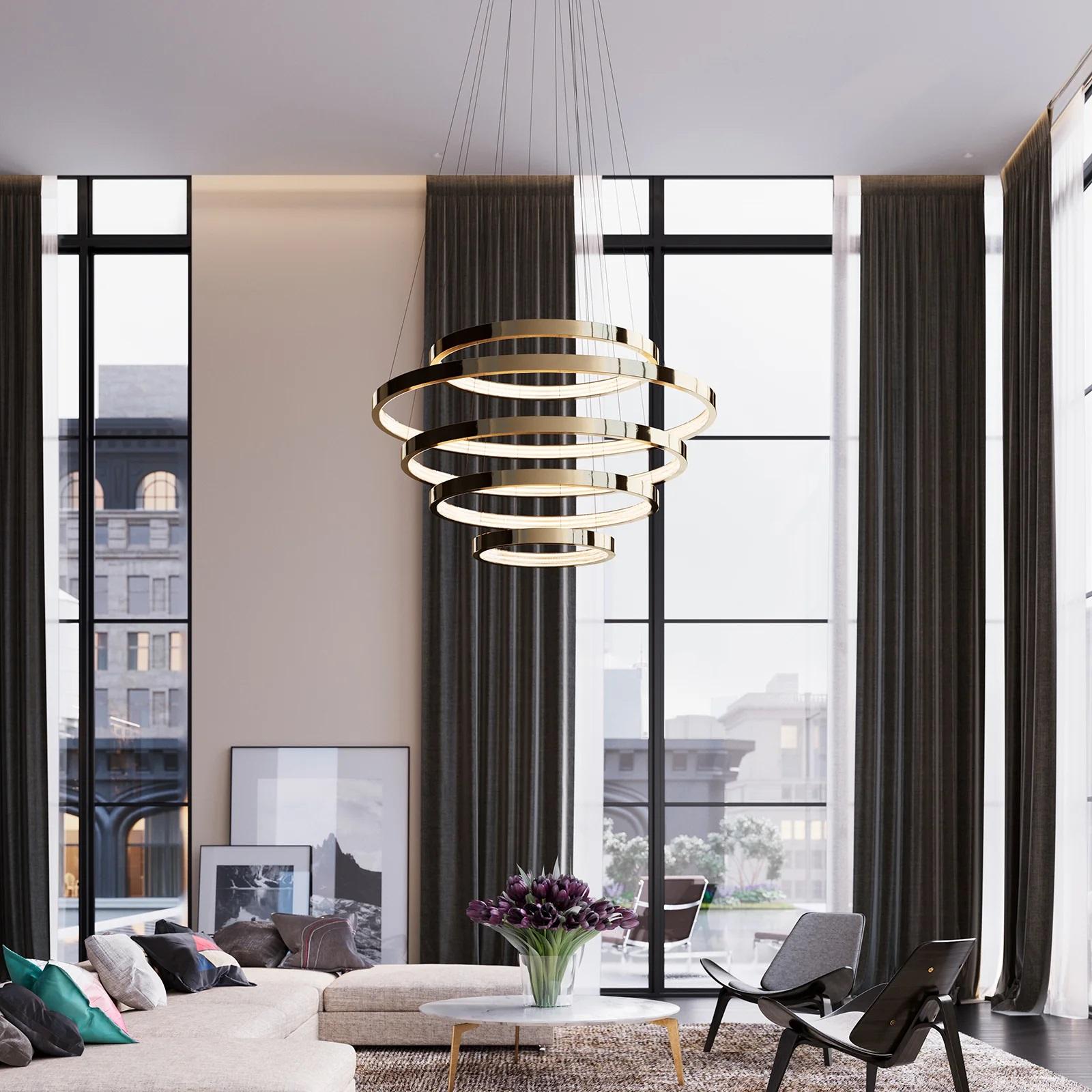 English Aura Taso Chandelier by Cameron Design House For Sale