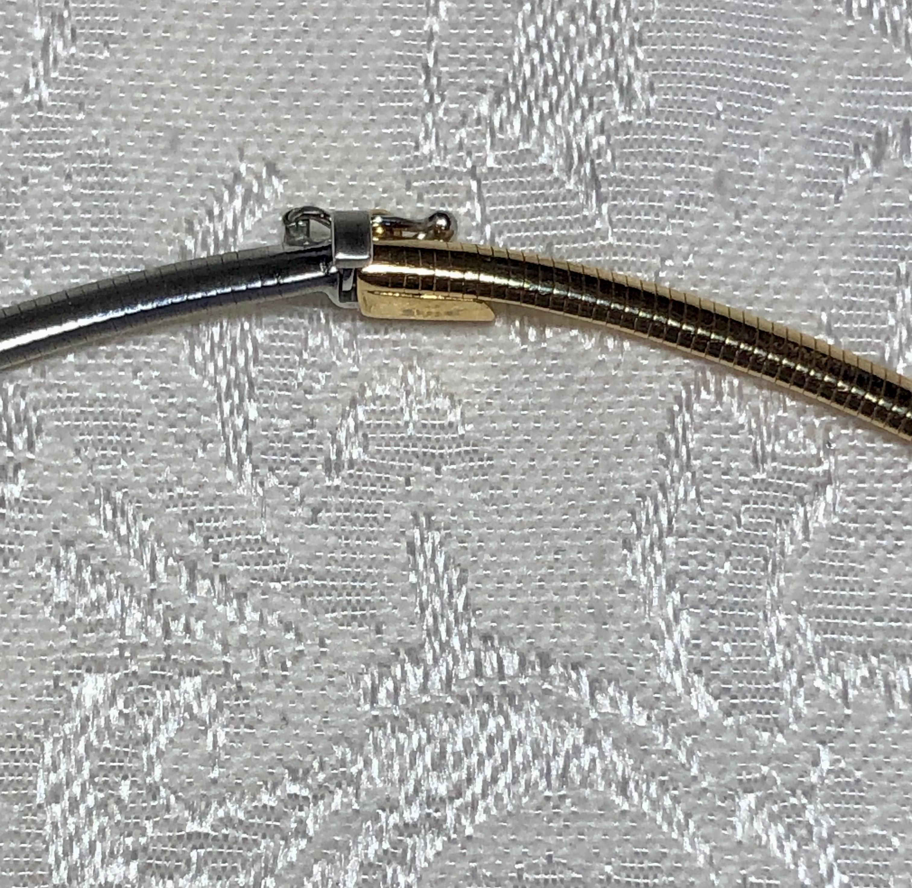 AuraFIN, collana in oro bicolore lucidato e satinato da 3,13-7 mm, 17