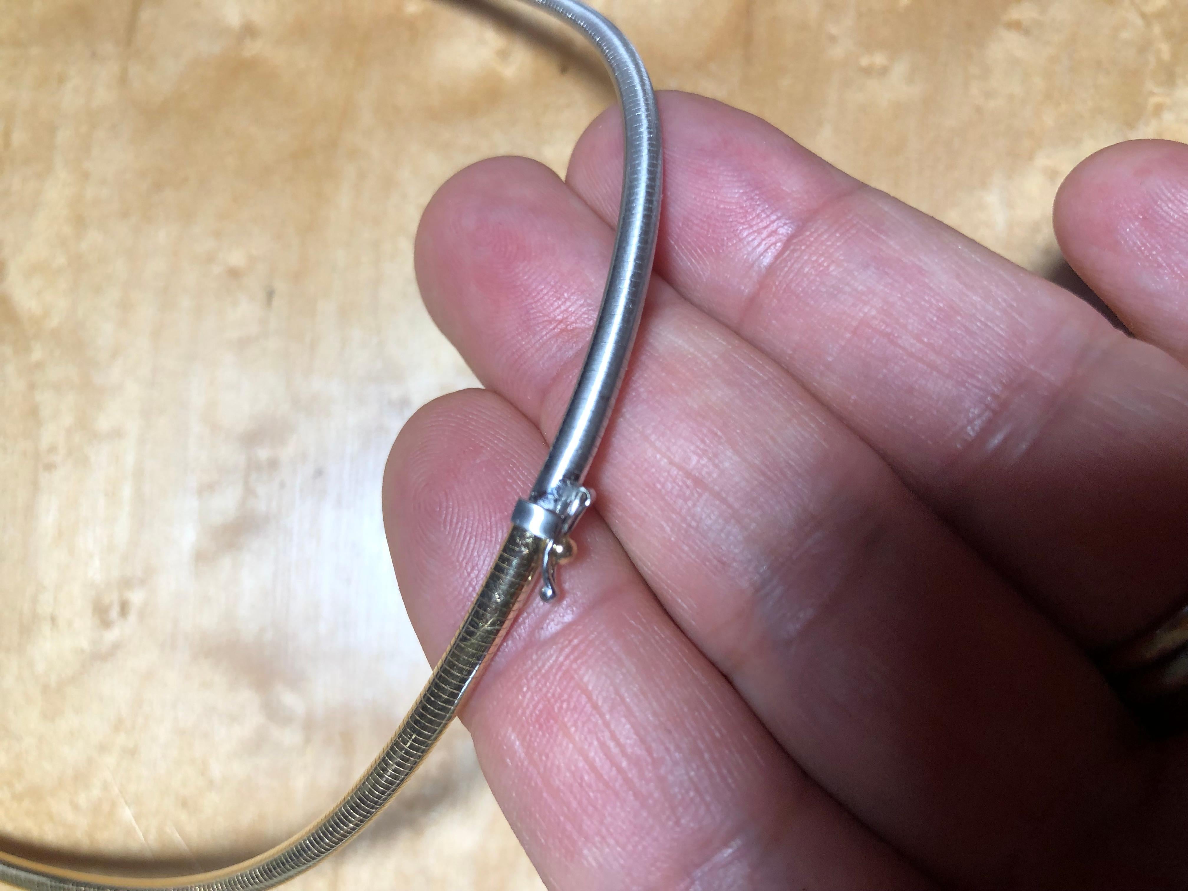 AuraFIN, collana in oro bicolore lucidato e satinato da 3,13-7 mm, 17