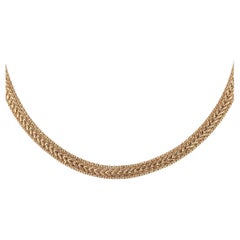Aurafin Woven Gold Necklace