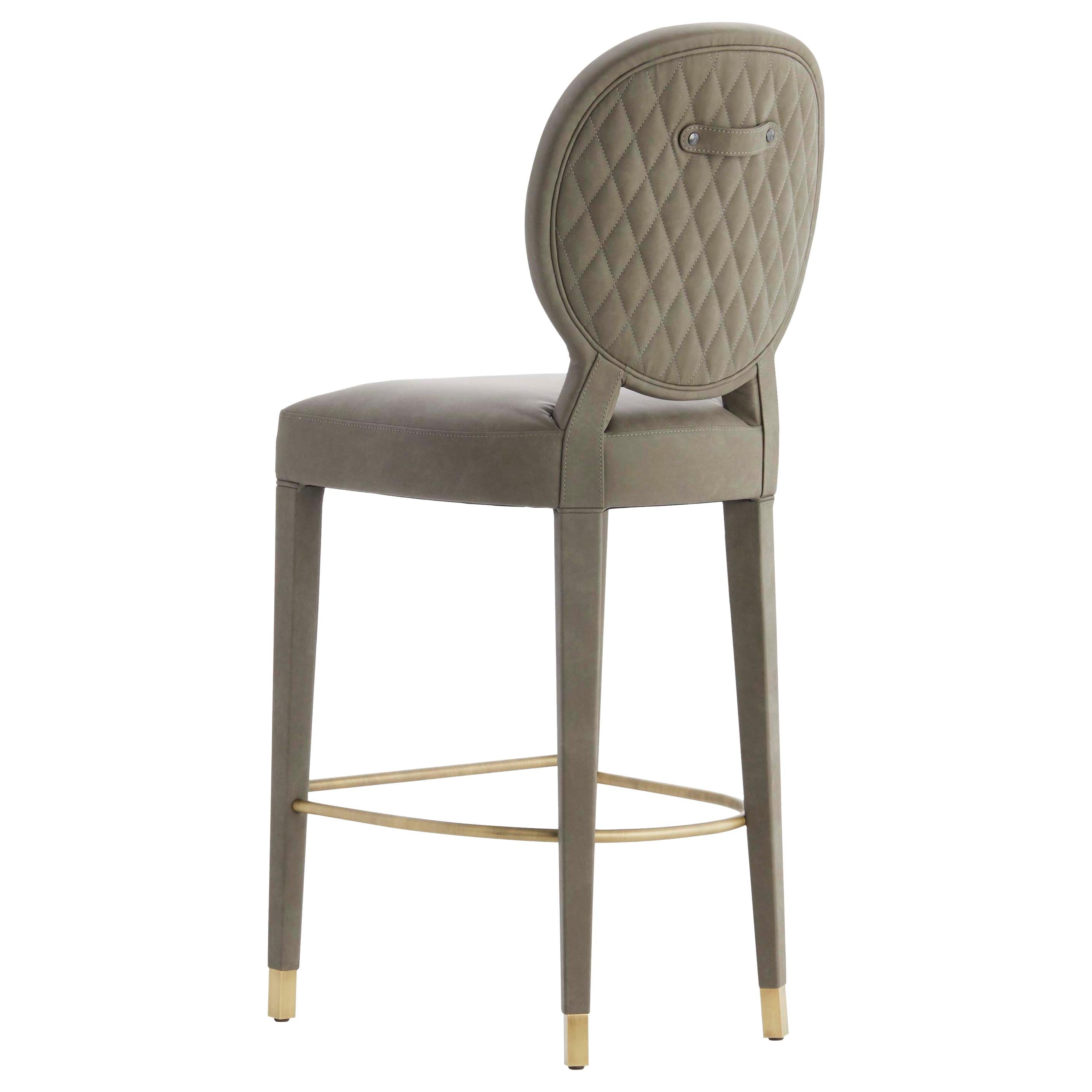 AUREA Bar Stool with back quilting