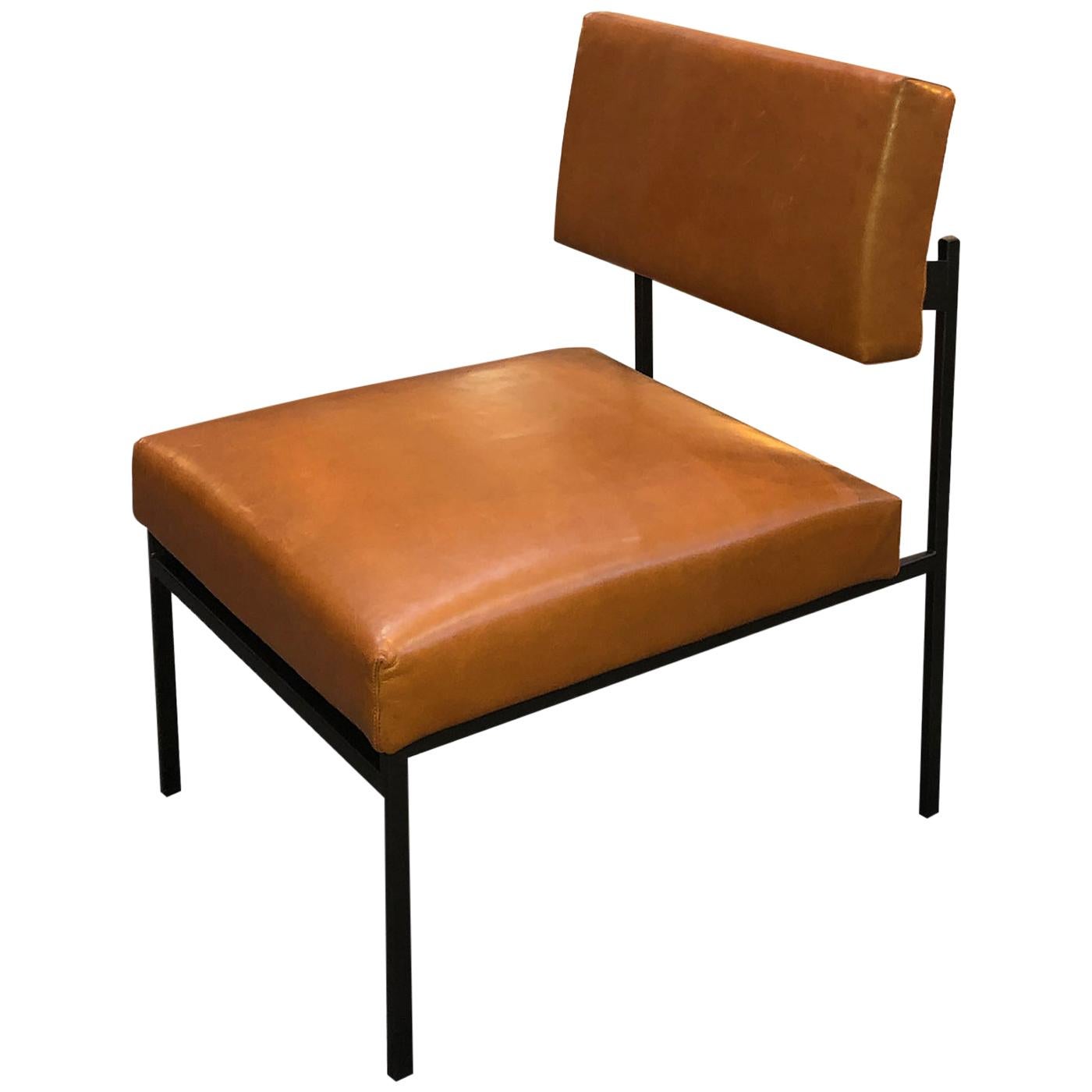 Aurea Brown Leather Armchair by CtrlZak and Davide Barzaghi 