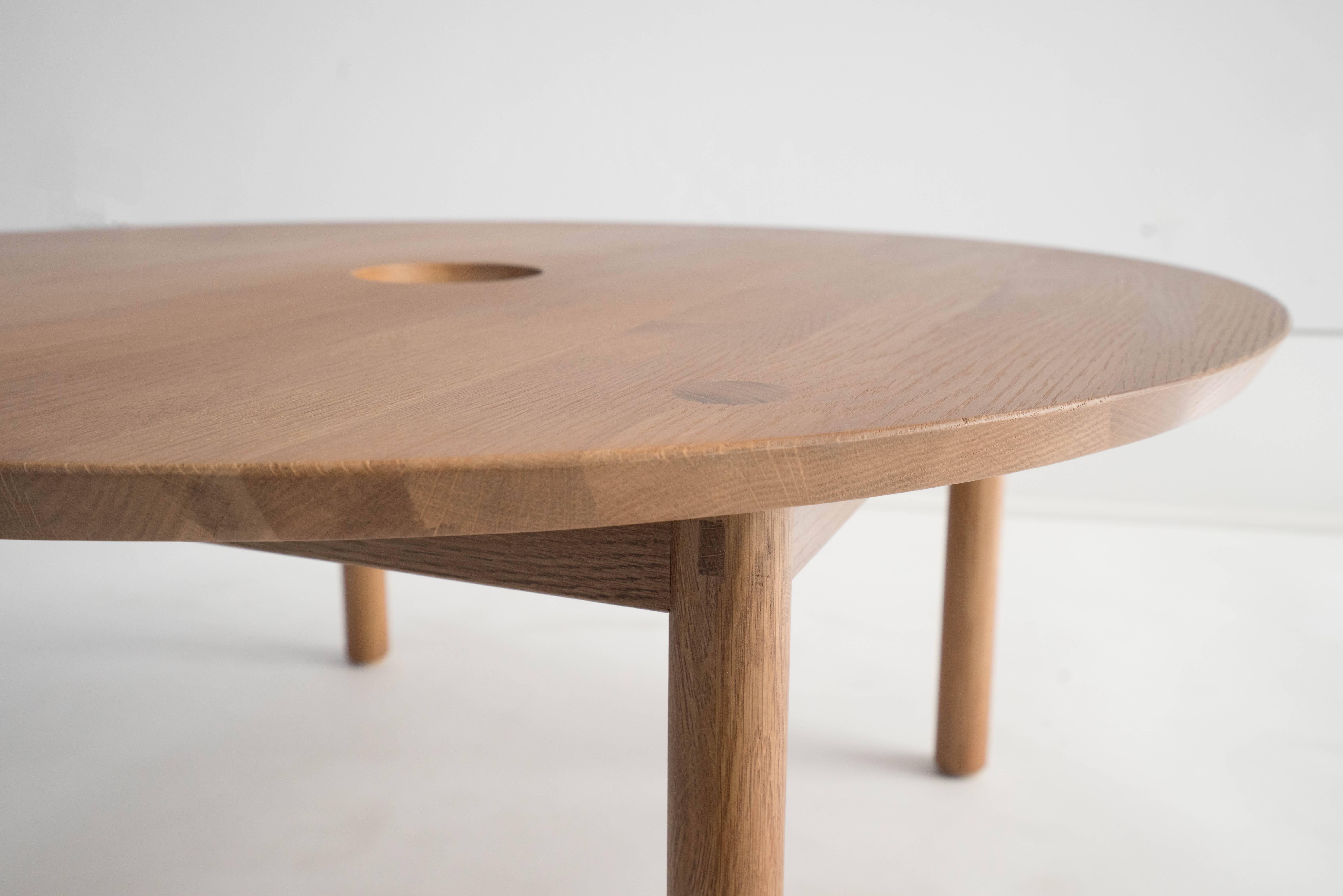 Chinese Aurea Coffee Table by Sun at Six, Sienna Minimalist / Midcentury Table in Wood For Sale