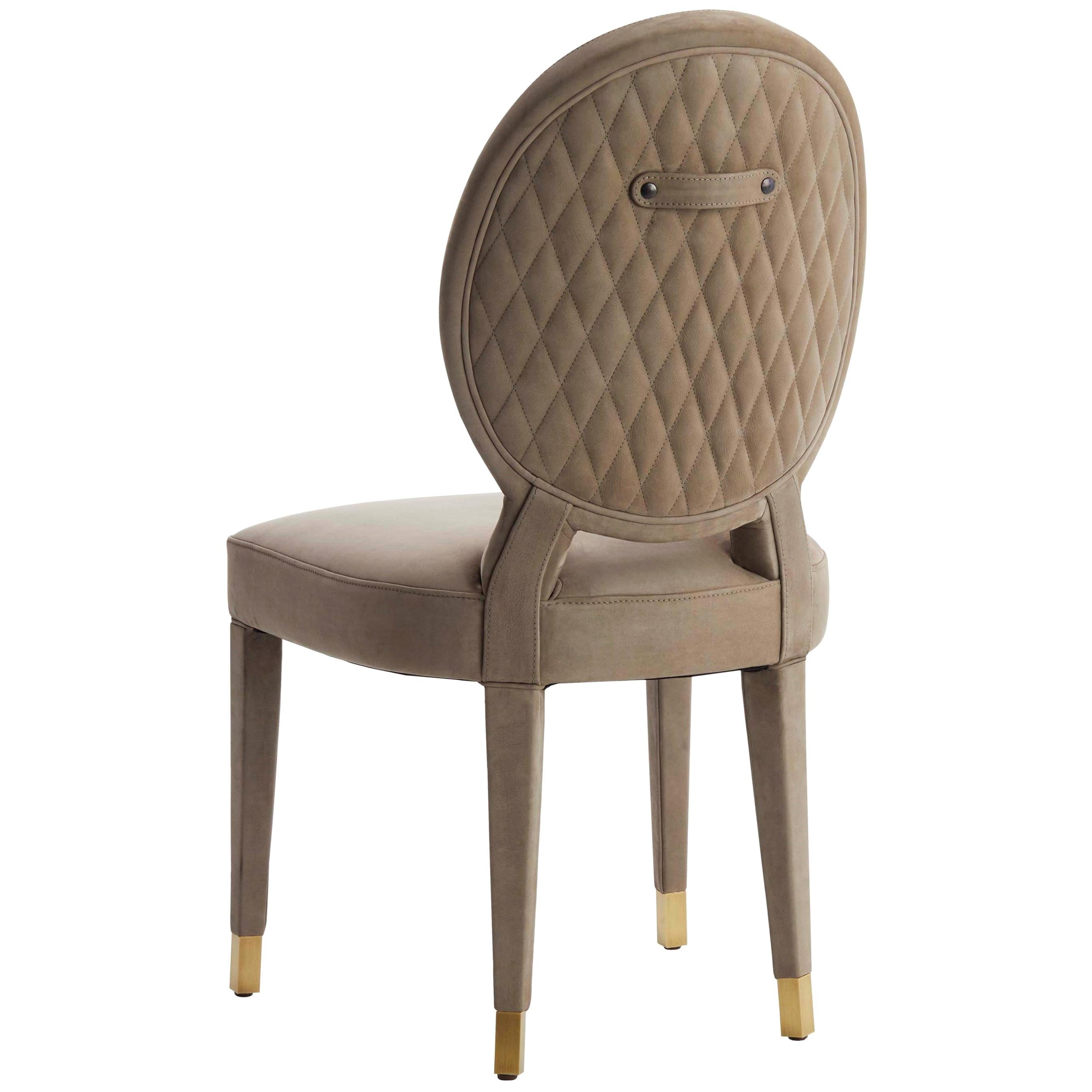 AUREA dining chair in Natural Leather For Sale