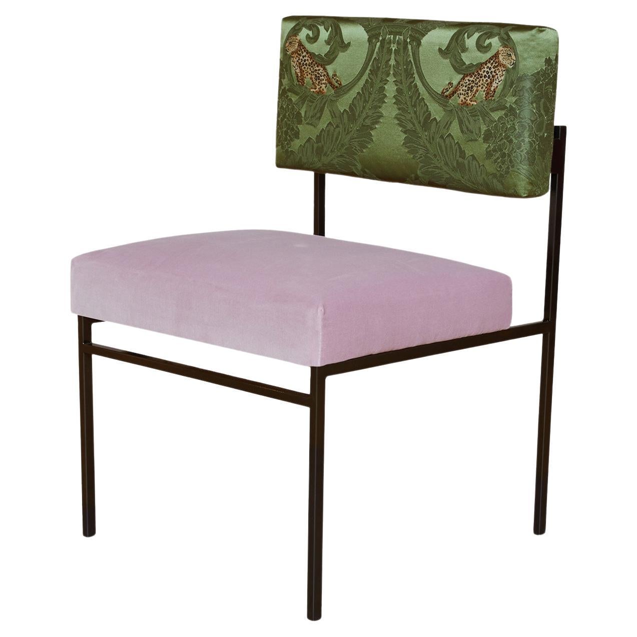 Aurea Pink Jungle Dining Chair For Sale
