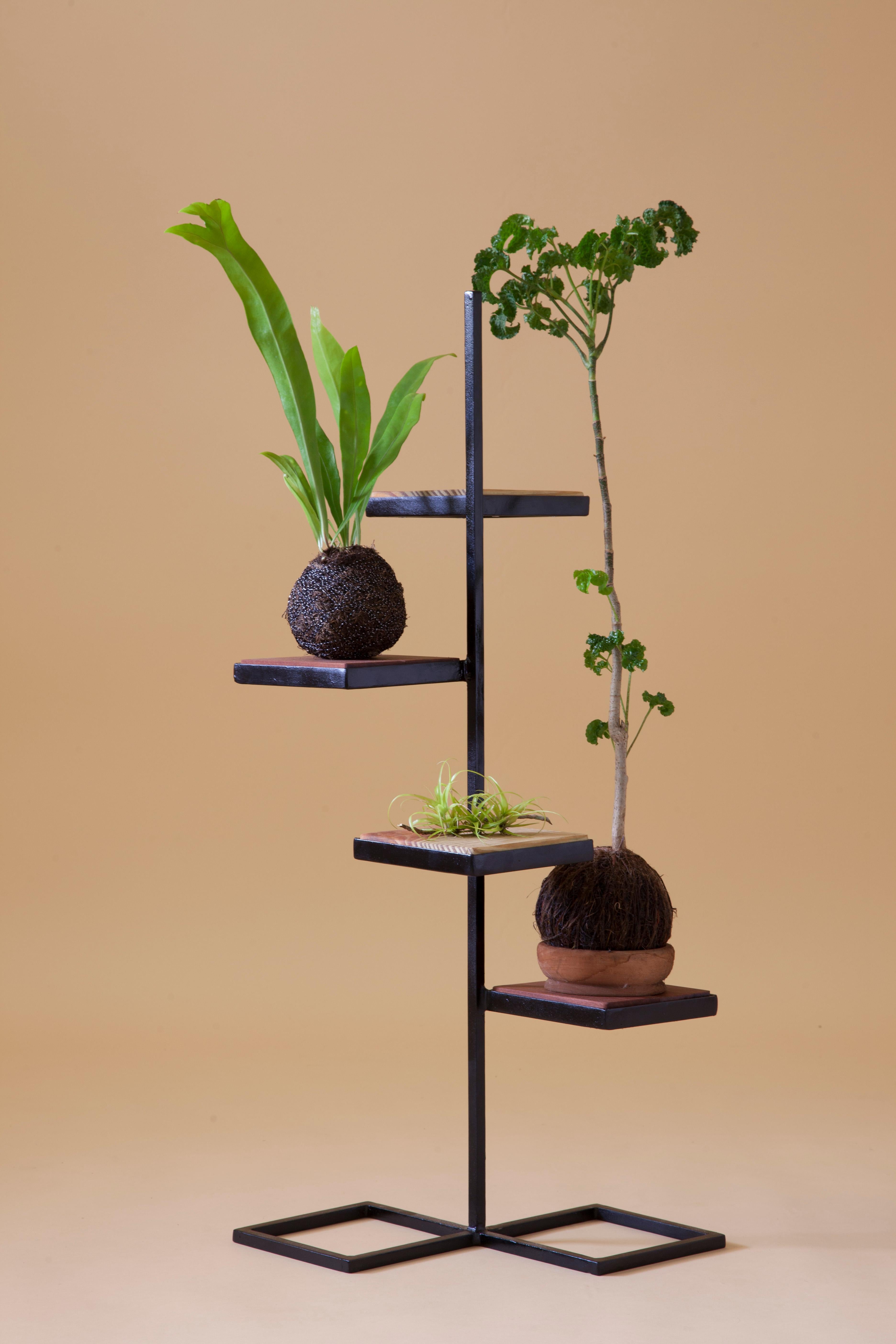 Aurea plant stand 3 by Sofia Alvarado
Limited edition 1 of 10 (one in stock)
Materials: Metal & Woods / Golden, white or black.
Dimensions: 86cm (H) x 32cm (W) x 32cm (D)

FI is an ornamental artist who embodies the creative revelation of the