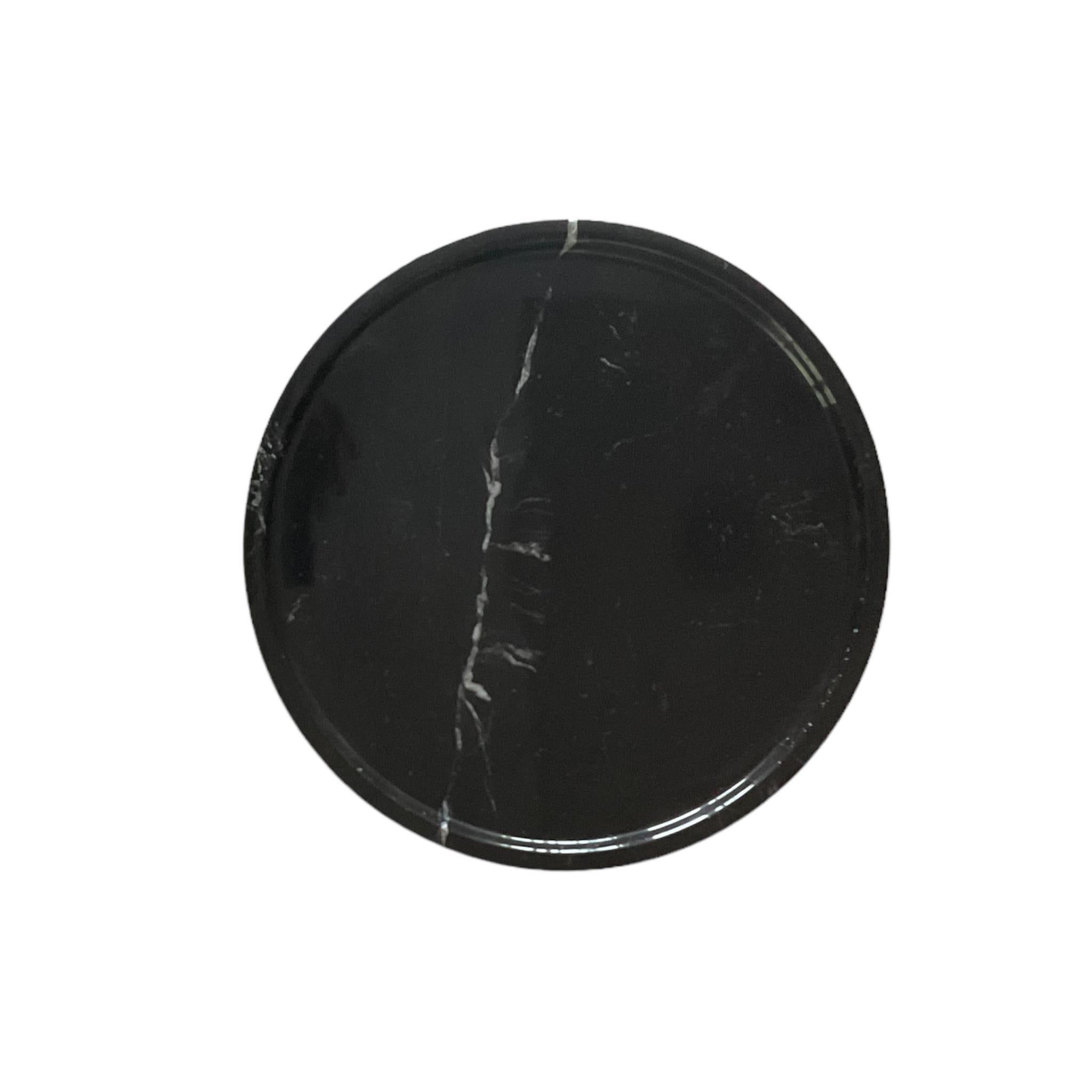 AUREA Side Table, Black Marquita Stone Modern Accent Table, End Table Neuf - En vente à St Petersburg, US