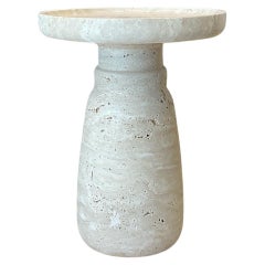 Table d'appoint AUREA, table d'appoint sur mesure en travertin, table d'extrémité, table basse