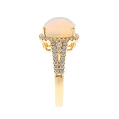 Aurelia 14K Yellow Gold Cushion-Cut Opal Ring