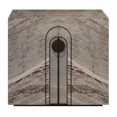 Aurelia Fior di Pesco Marble Console Cabinet by Sheree Stuart Design