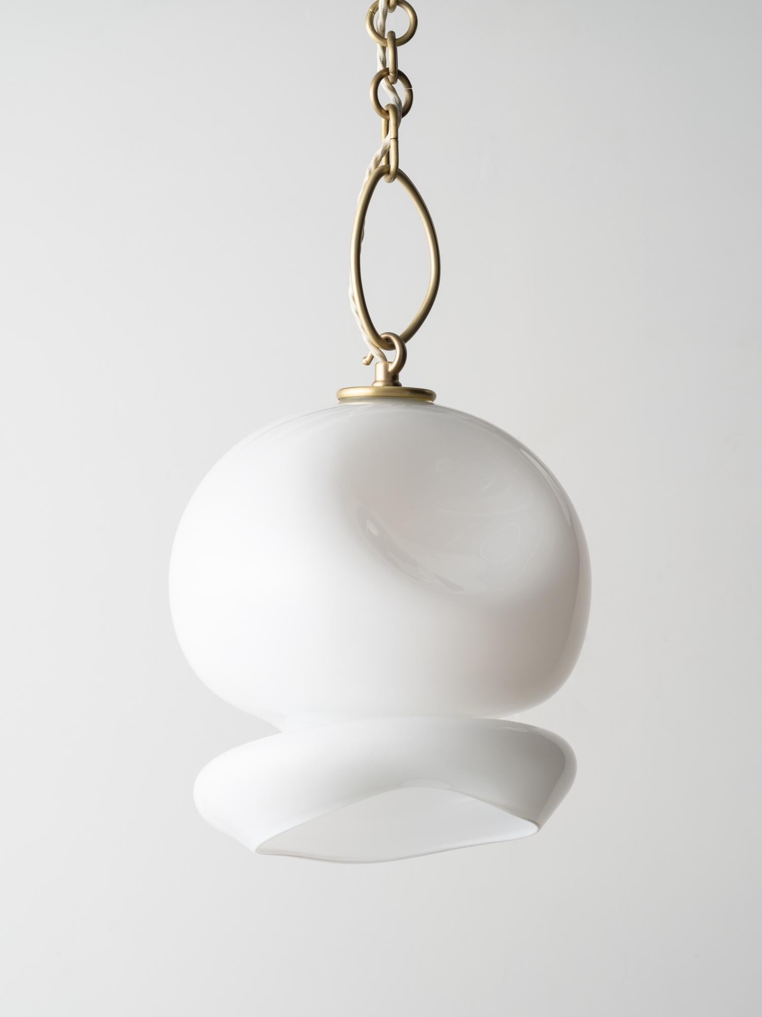 Aurelia Pendant: Oil-Rubbed Bronze/Charcoal Glass by Avram Rusu Studio In New Condition For Sale In Brooklyn, NY