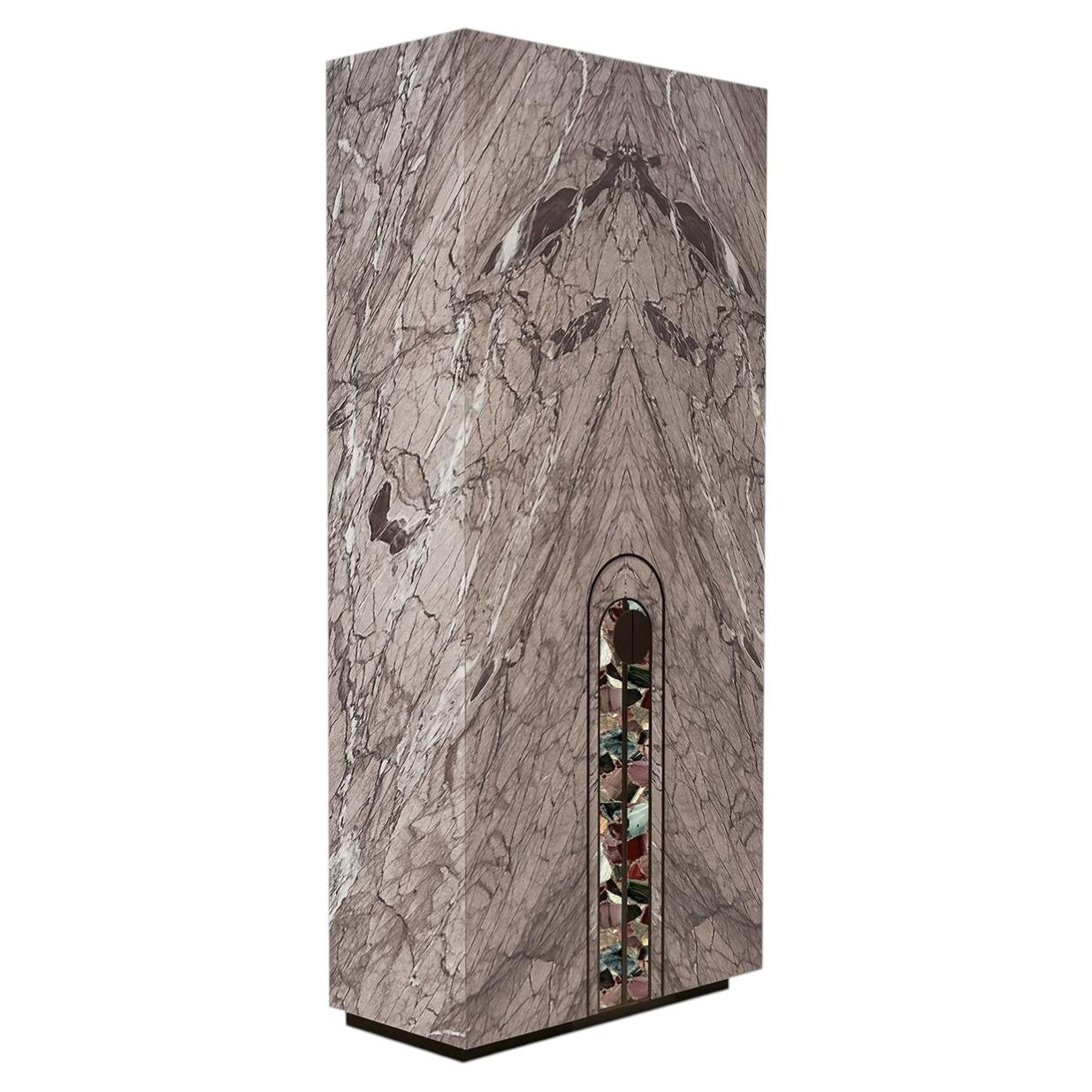 Aurelia Pink Siena Marble Cabinet by Sheree Stuart Design #2 For Sale