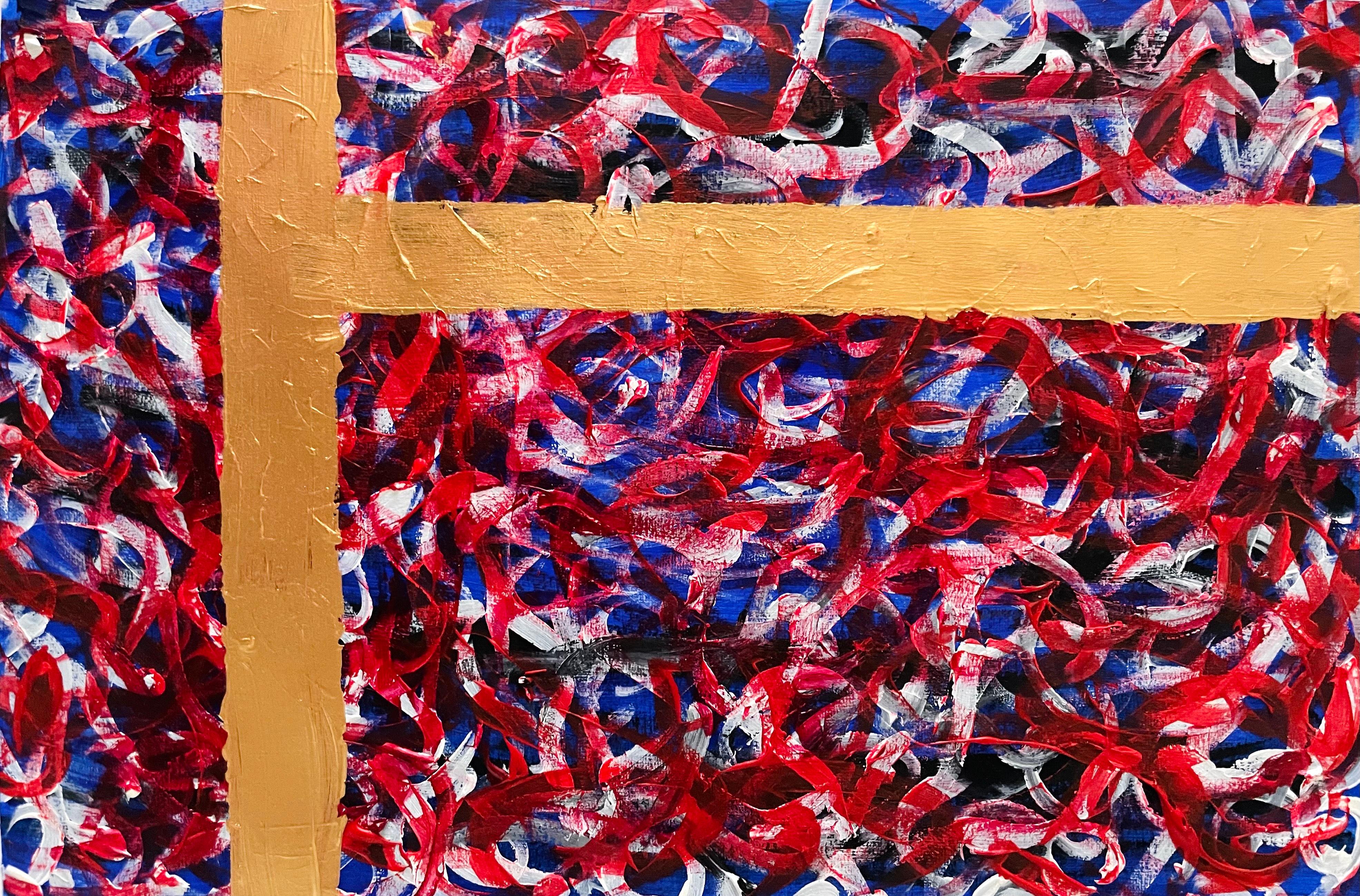 Fabric of a Heartless Storm - Acrylic on Paper, Abstract Painting, 2025 For Sale 1