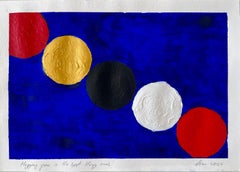 HUGGING You is the Best Thing Ever - Acrylic on Paper, Abstract Painting, 2024