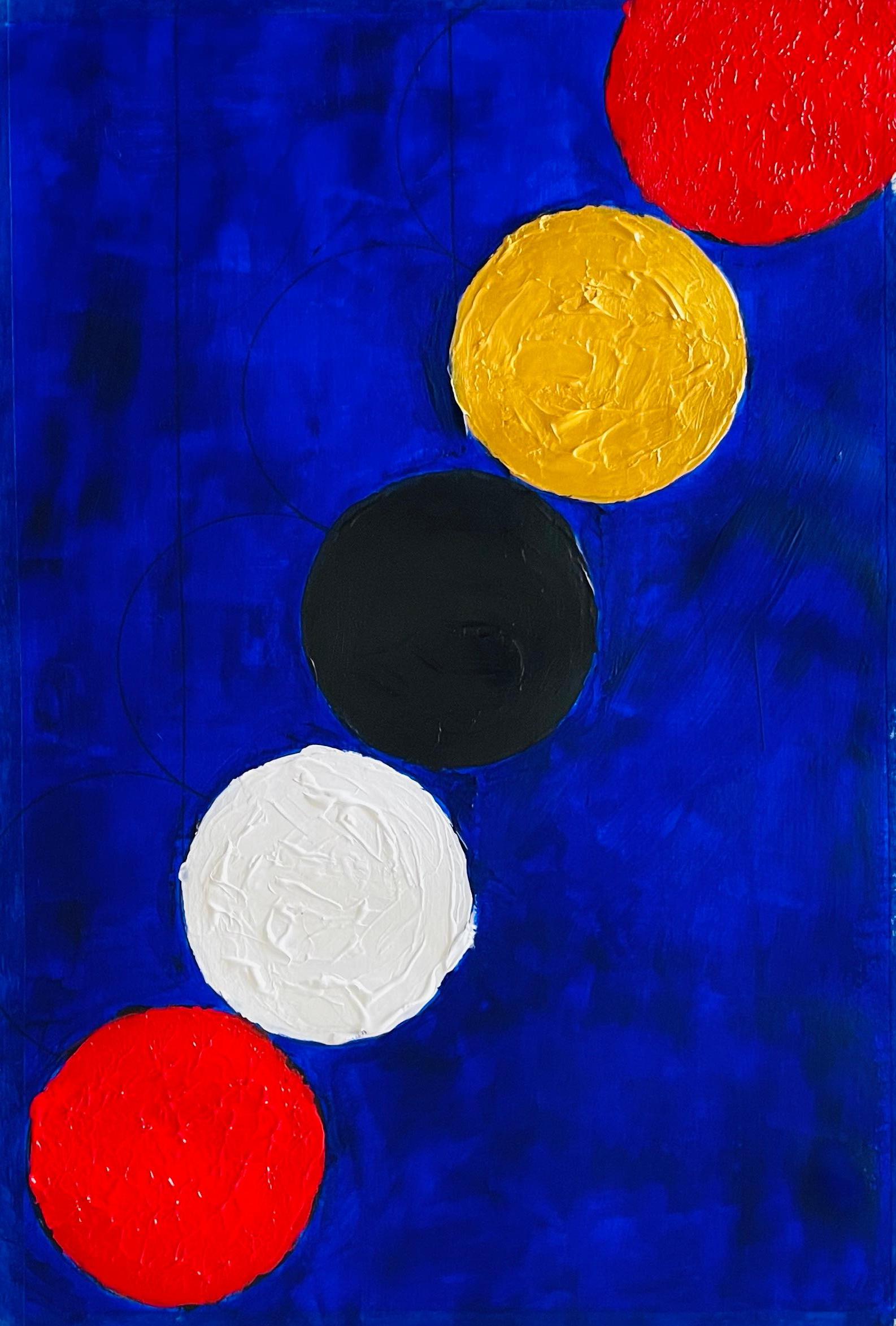 HUGGING You is the Best Thing Ever - Acrylic on Paper, Abstract Painting, 2024 For Sale 2