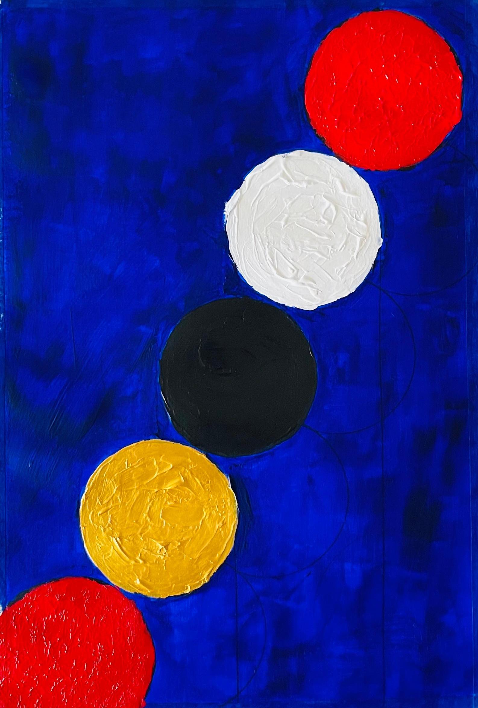 HUGGING You is the Best Thing Ever - Acrylic on Paper, Abstract Painting, 2024 For Sale 4