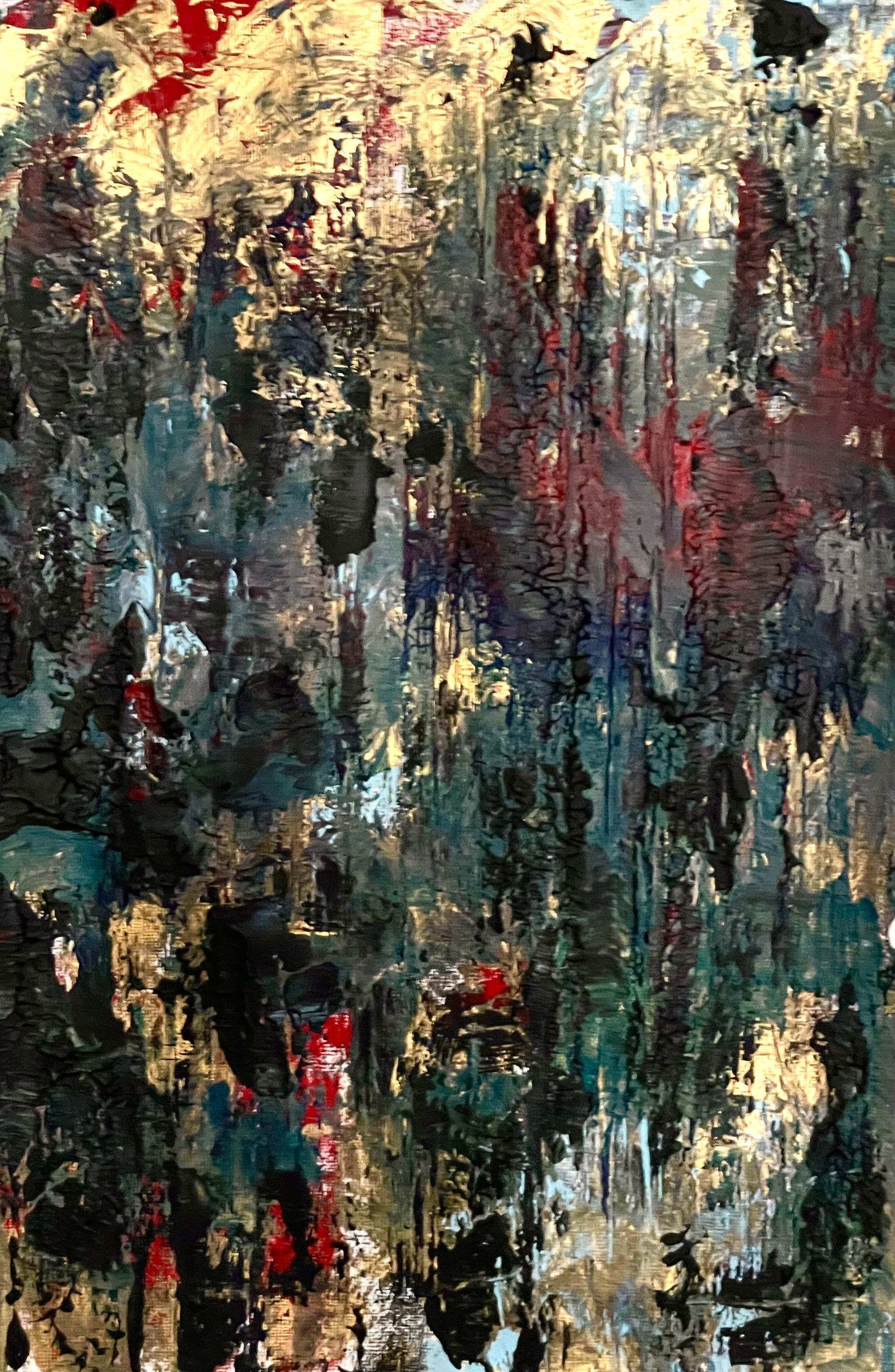 Ich sehe dich noch immer dort - Acryl auf Papier, Abstraktes Gemälde, 2026