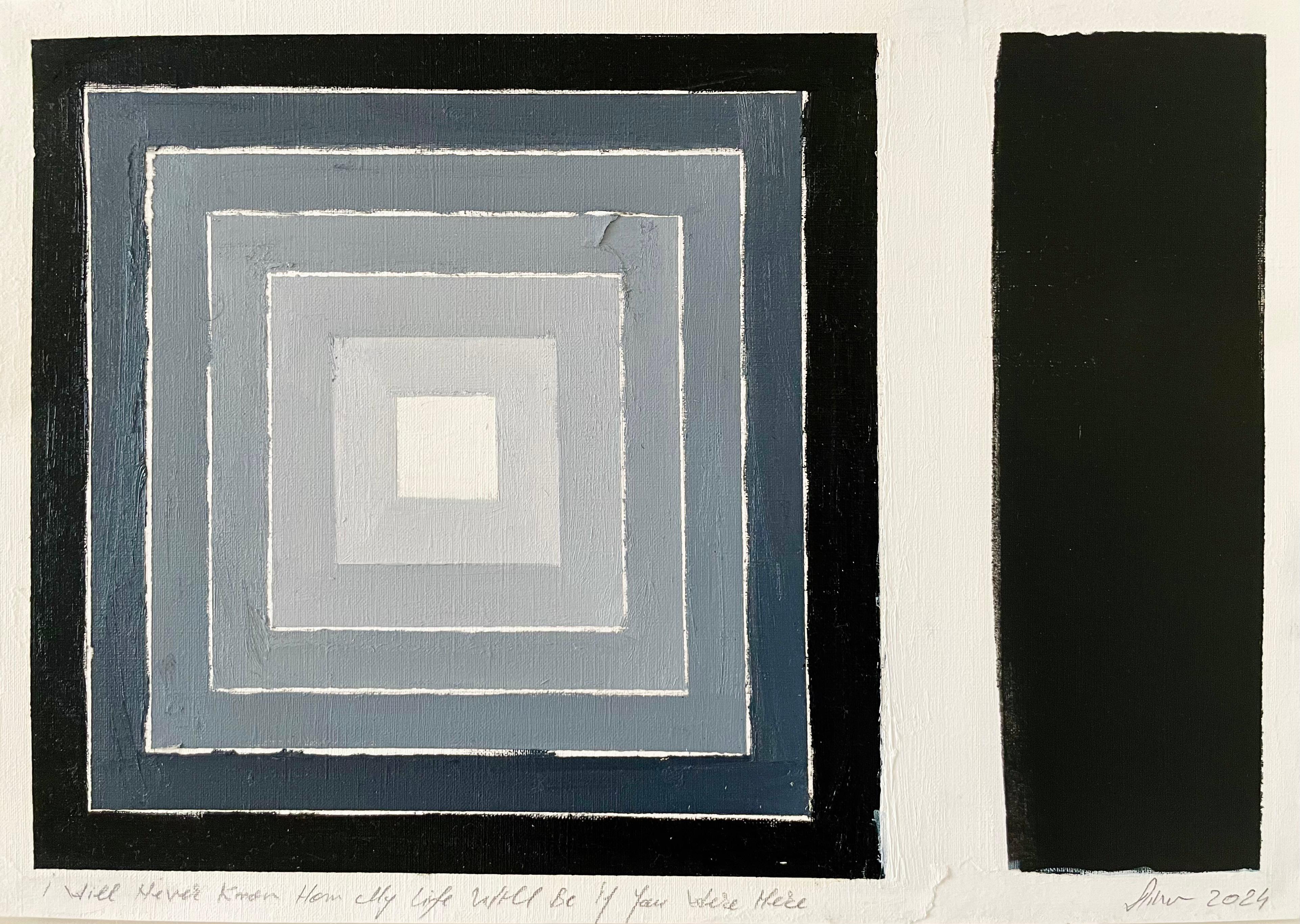 I Will Never Know How My Life Would Be If - Oil on Paper, Abstract Painting 2024 For Sale 1