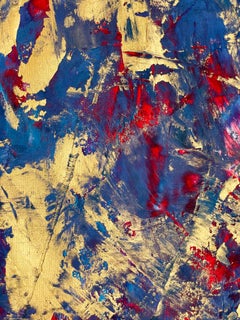 I’m Hiding Behind the Poppies - Acrylic on Paper, Abstract Painting, 2026