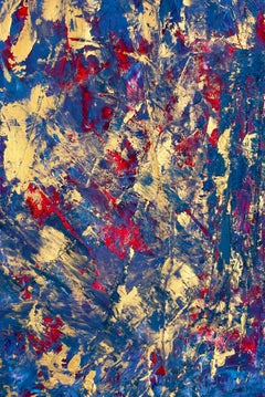 I’m Hiding Behind the Poppies - Acrylic on Paper, Abstract Painting, 2026