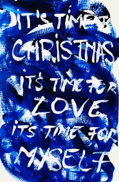 It's Time for CHRISTMAS, it's Time for MYSELF Acrylic on Paper Abstract Painting