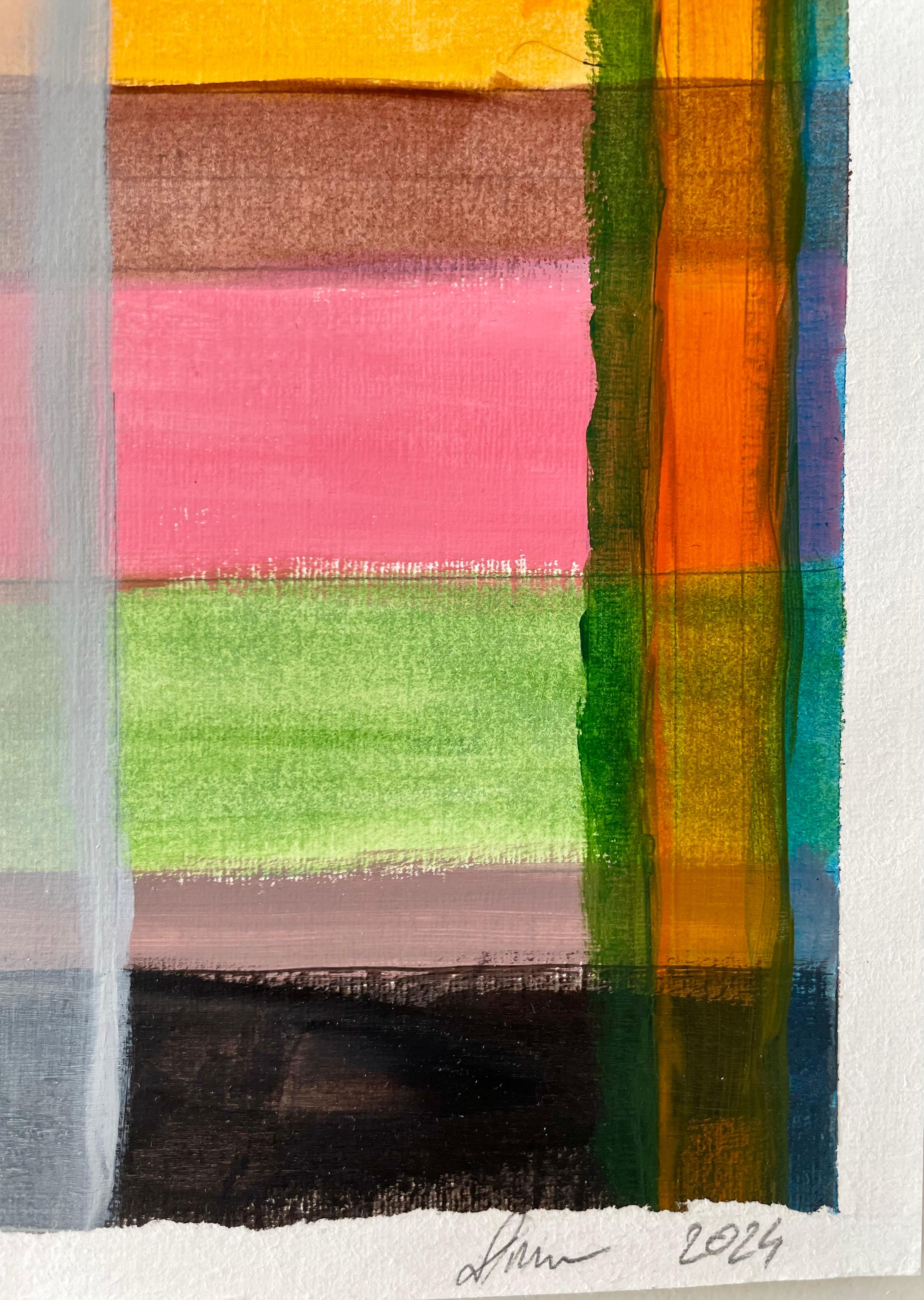 LIFE is Just a Way Through YOU – Acryl auf Papier, Abstraktes Gemälde, 2024 im Angebot 2