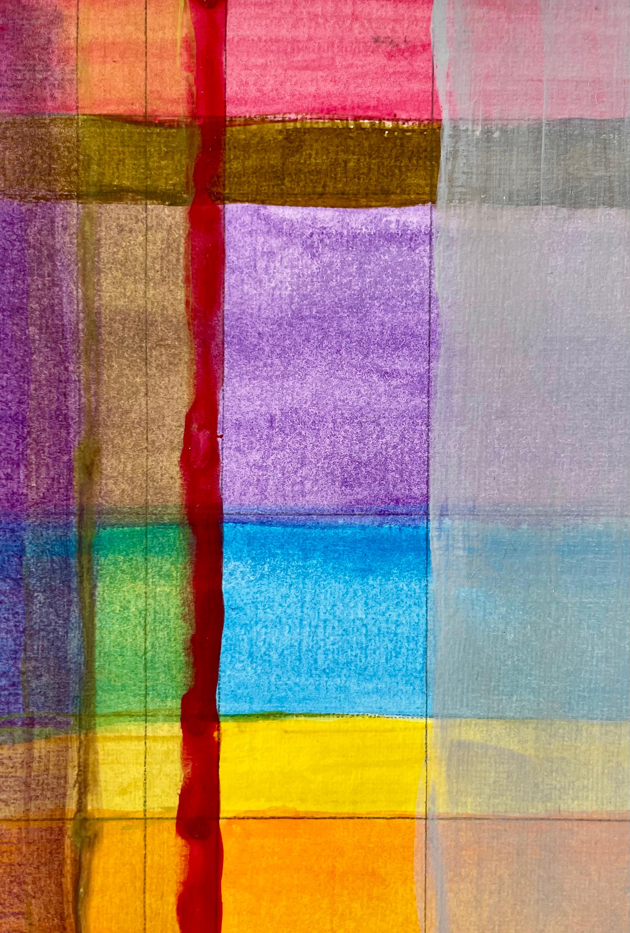 LIFE is Just a Way Through YOU – Acryl auf Papier, Abstraktes Gemälde, 2024 im Angebot 3