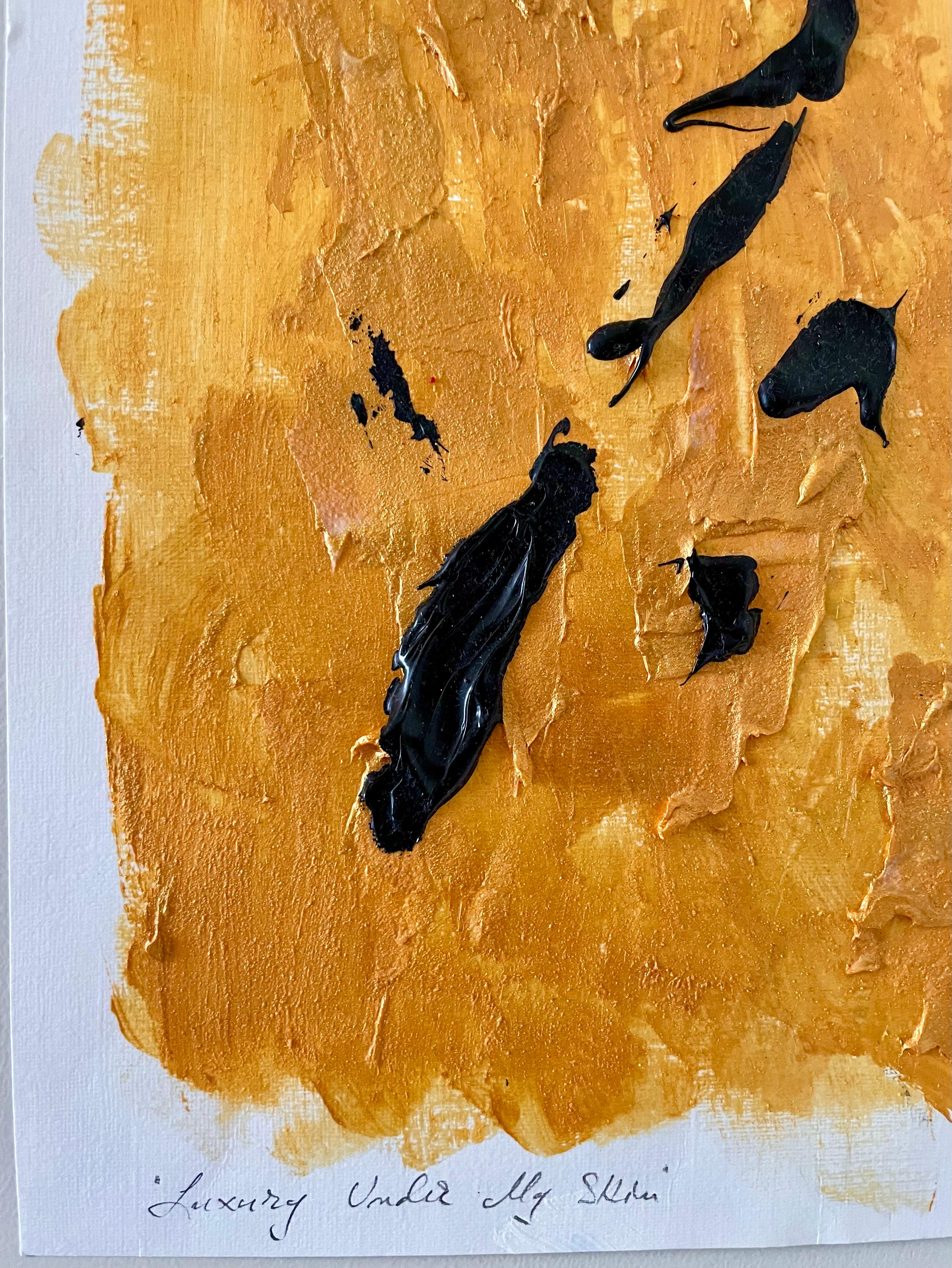 LUXURY Under My Skin – Acryl auf Papier, Abstraktes Gemälde, 2023 im Angebot 5