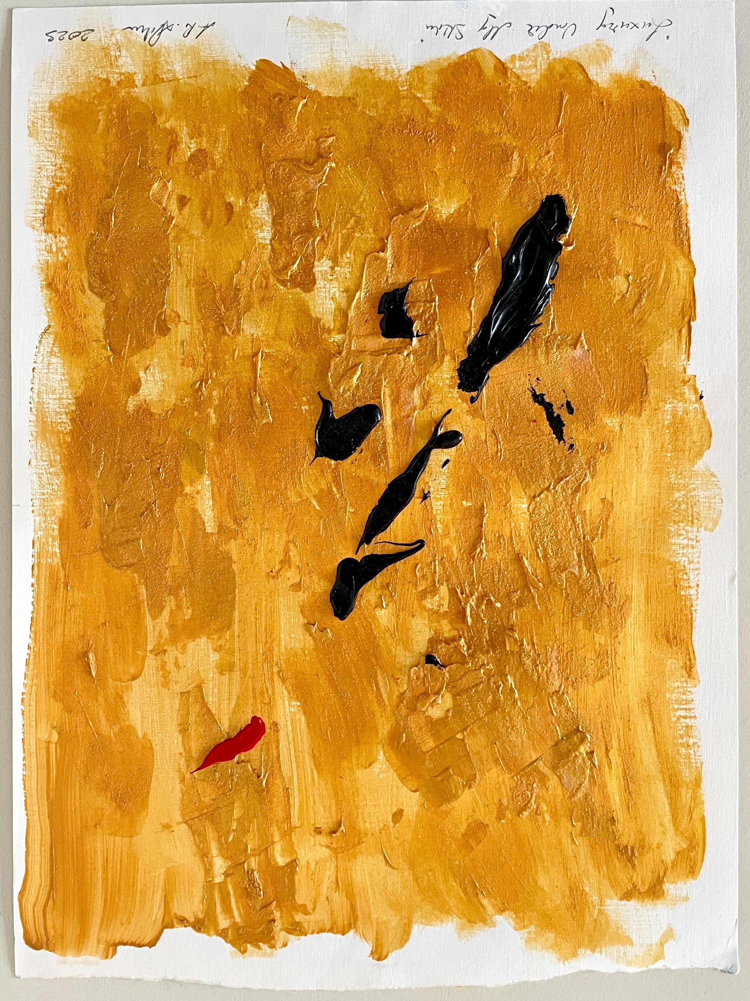 LUXURY Under My Skin – Acryl auf Papier, Abstraktes Gemälde, 2023 im Angebot 1